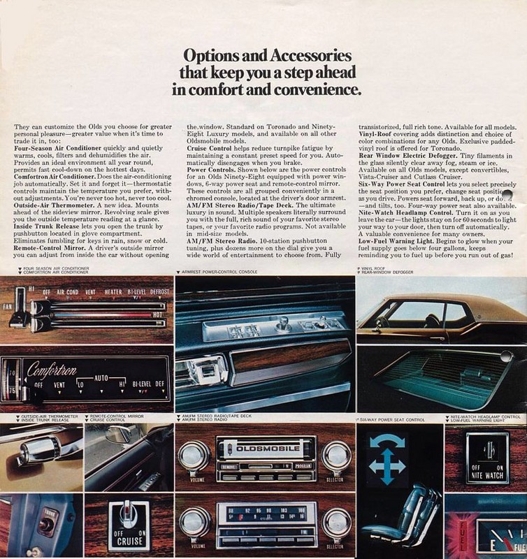 1972 Oldsmobile Full-Line Brochure Page 10